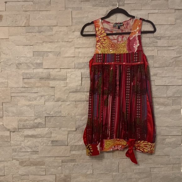 DESIGUAL : floral sequin tunic top - Picture 2 of 2